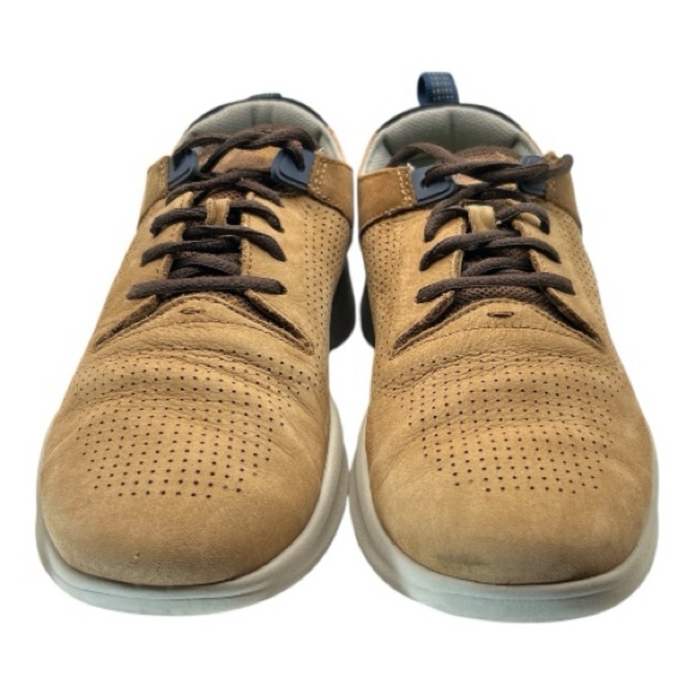 Florsheim Tan Perforated Suede Sneakers